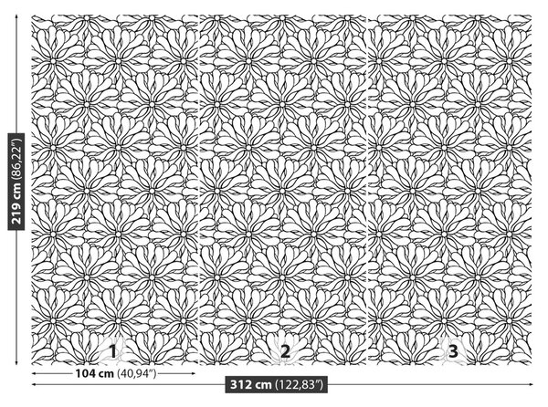 Carta da parati Modello di fiori 104x70 cm