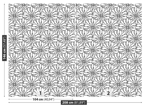 Carta da parati Modello di fiori 104x70 cm