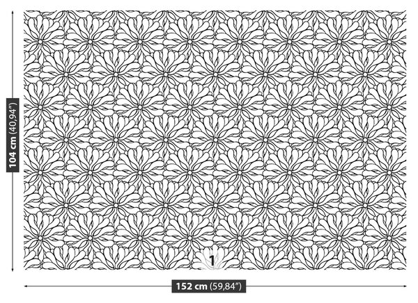 Carta da parati Modello di fiori 104x70 cm