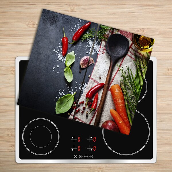 Tagliere in vetro Ingredienti 60x52 cm