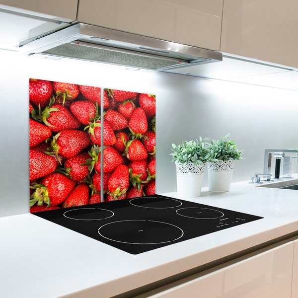 Tagliere in vetro temperato Fragole 60x52 cm