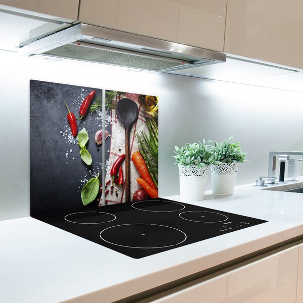 Tagliere in vetro Ingredienti 60x52 cm