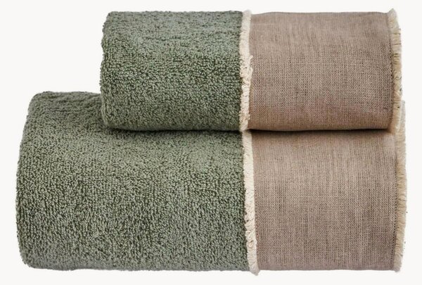 Set di 2 asciugamani in cotone Nicol