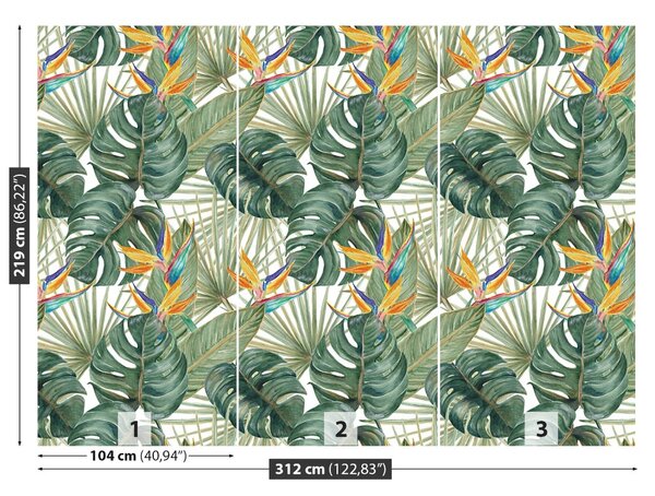Carta da parati Piante esotiche 104x70 cm