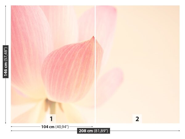 Carta da parati Lotos rosa 104x70 cm