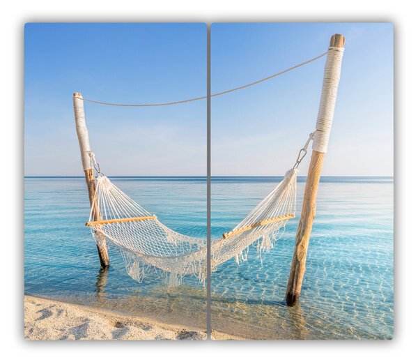Tagliere in vetro Amaca vicino al mare 60x52 cm