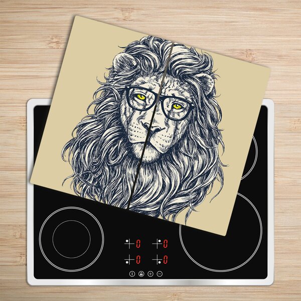 Tagliere in vetro temperato Leone hipster 60x52 cm