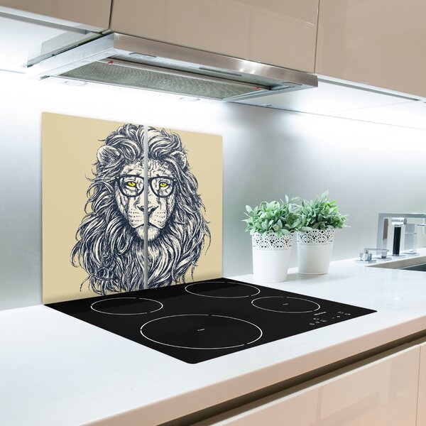 Tagliere in vetro temperato Leone hipster 60x52 cm