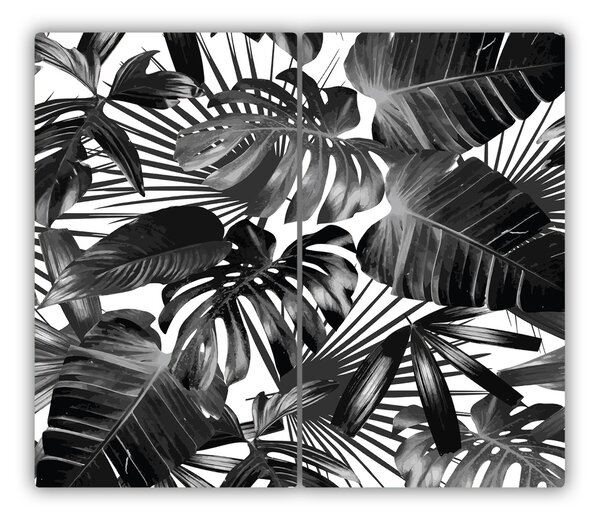 Tagliere in vetro Foglie tropicali 60x52 cm