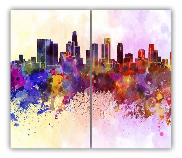 Tagliere in vetro Colori di Los Angeles 60x52 cm