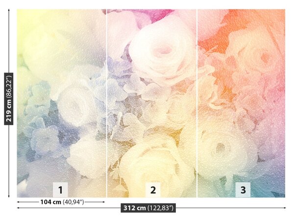 Carta da parati Bouquet vintage 104x70 cm