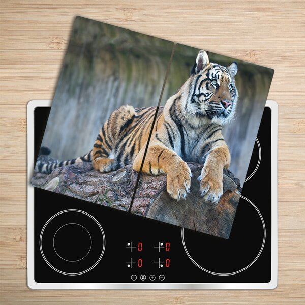 Tagliere in vetro Tigre 60x52 cm