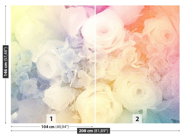Carta da parati Bouquet vintage 104x70 cm