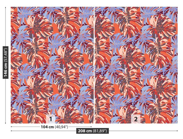 Carta da parati Foglie tropicali 104x70 cm
