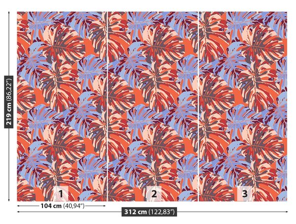Carta da parati Foglie tropicali 104x70 cm