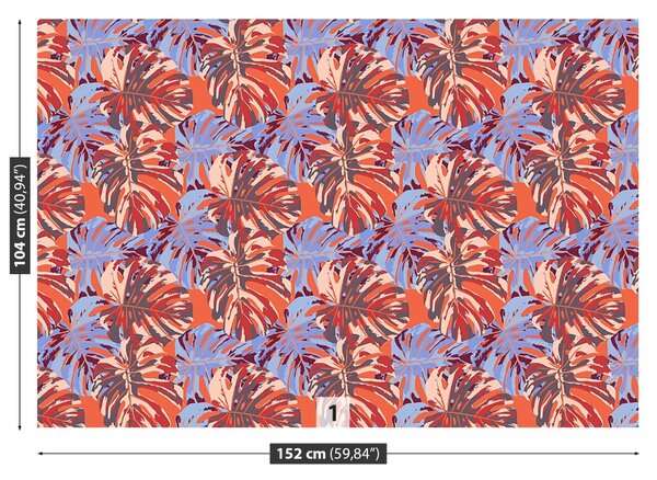 Carta da parati Foglie tropicali 104x70 cm