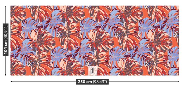 Carta da parati Foglie tropicali 104x70 cm