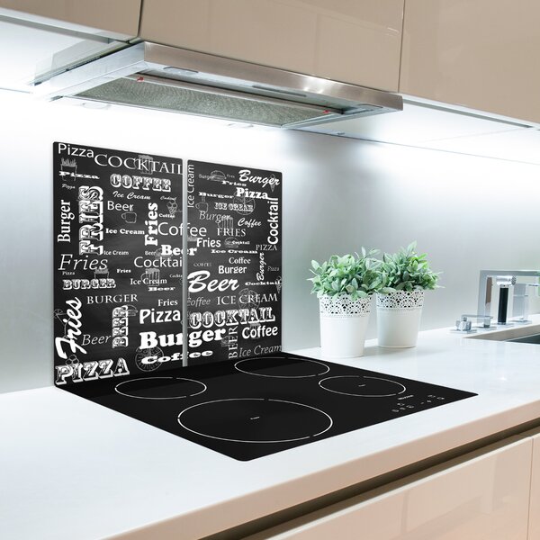 Tagliere in vetro Menu nel ristorante 60x52 cm