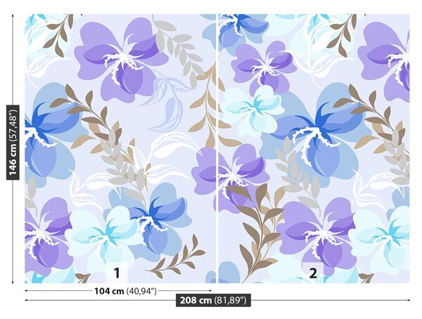 Carta da parati Fiori 104x70 cm