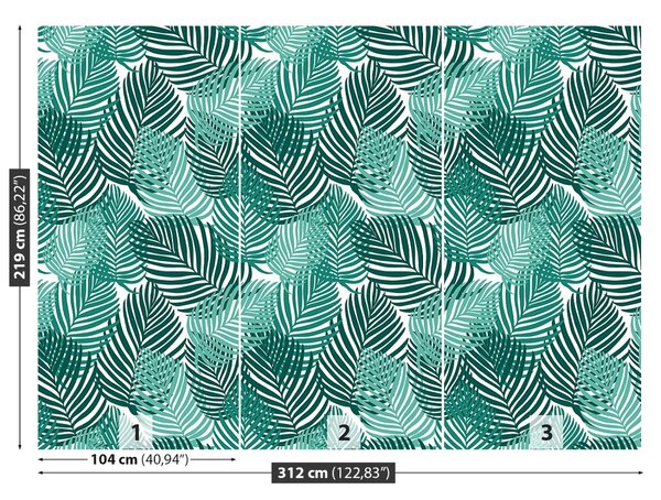 Carta da parati Foglie tropicali 104x70 cm