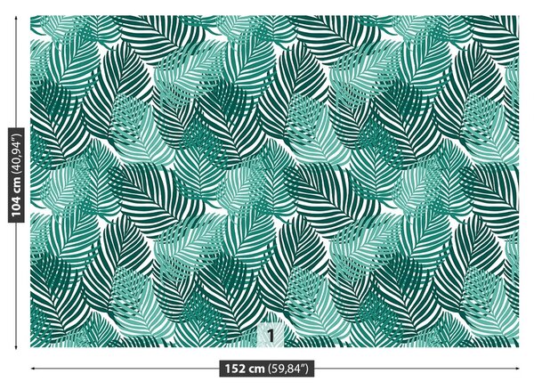 Carta da parati Foglie tropicali 104x70 cm