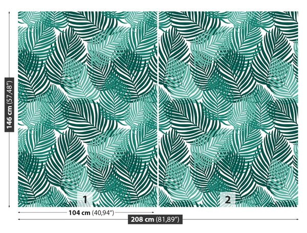 Carta da parati Foglie tropicali 104x70 cm