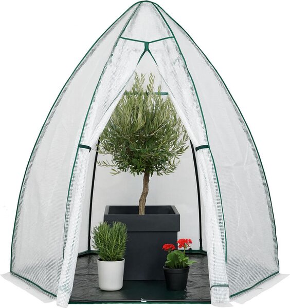 Tenda da svernamento e serra in plastica Westmann, colore menta-bianco, 200x200x200 cm