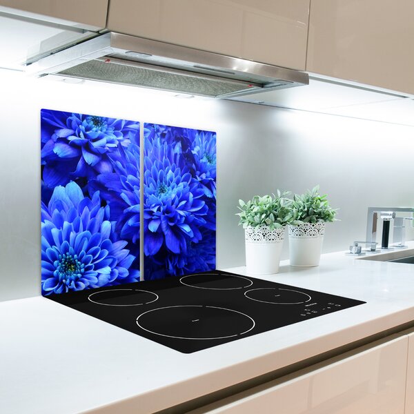 Tagliere in vetro Aster blu 60x52 cm