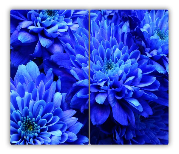 Tagliere in vetro Aster blu 60x52 cm
