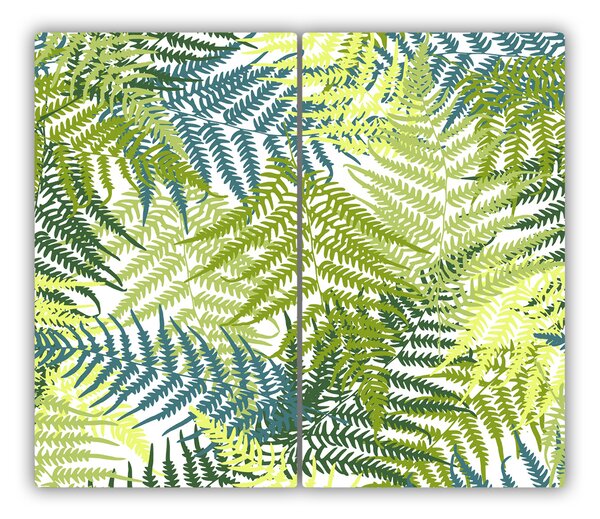 Tagliere in vetro temperato Pattern felce 60x52 cm