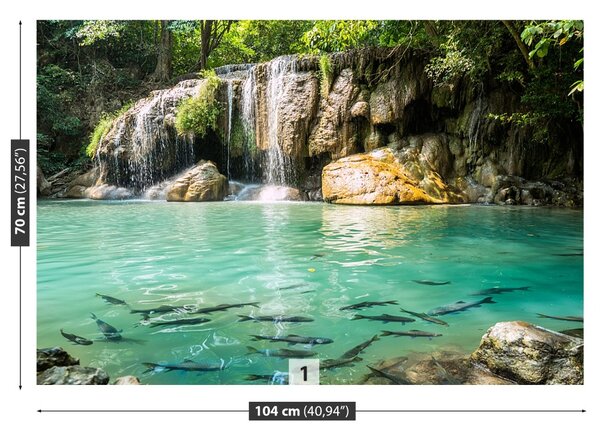 Carta da parati Erawan Waterfall 104x70 cm