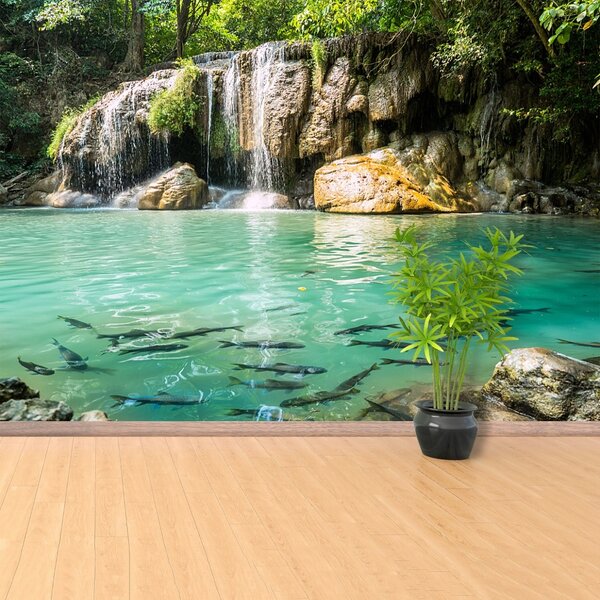 Carta da parati Erawan Waterfall 104x70 cm