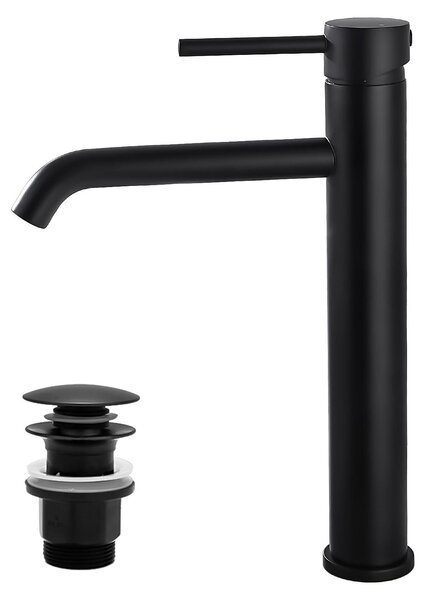 Miscelatore monocomando per lavabo, moderno, cromato, da appoggio