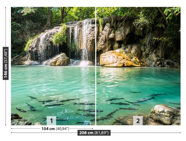 Carta da parati Erawan Waterfall 104x70 cm