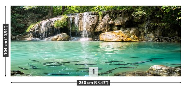 Carta da parati Erawan Waterfall 104x70 cm