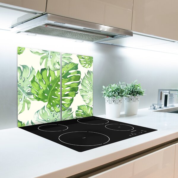 Tagliere in vetro Foglie tropicali 60x52 cm