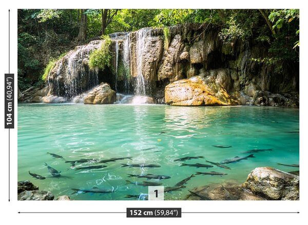 Carta da parati Erawan Waterfall 104x70 cm