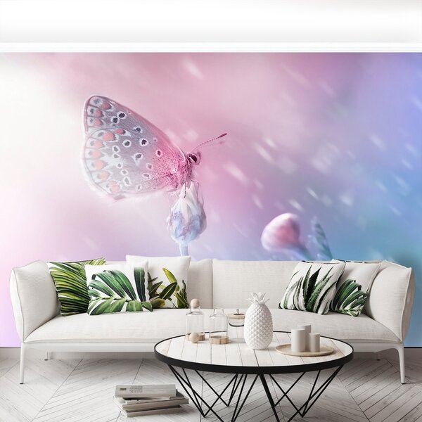 Carta da parati Farfalla di fiori 104x70 cm