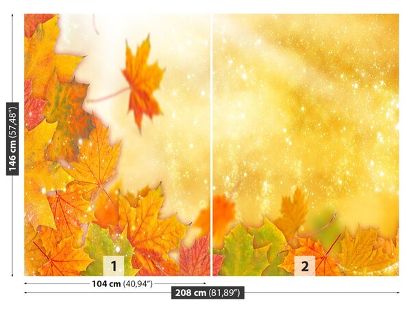 Carta da parati Foglie di caduta 104x70 cm
