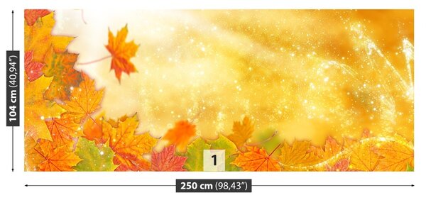 Carta da parati Foglie di caduta 104x70 cm