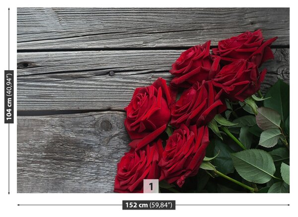 Carta da parati Rose rosse 104x70 cm