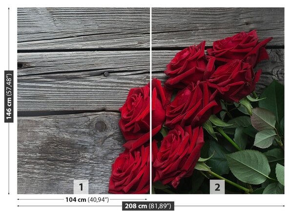 Carta da parati Rose rosse 104x70 cm