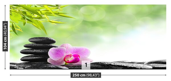 Carta da parati Pietre di orchidee 104x70 cm