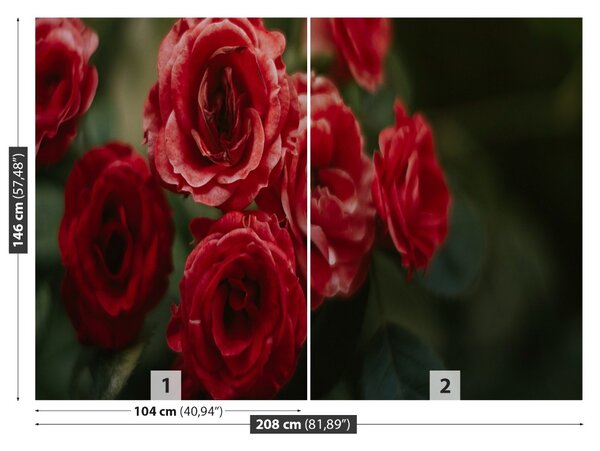 Carta da parati Rose vintage 104x70 cm