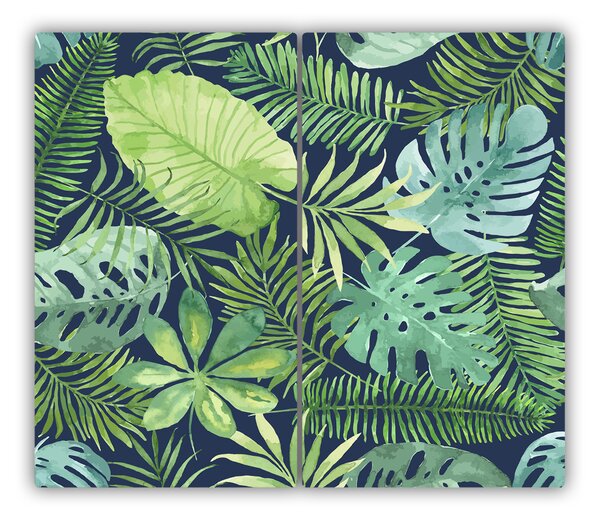 Tagliere in vetro Foglie tropicali 60x52 cm