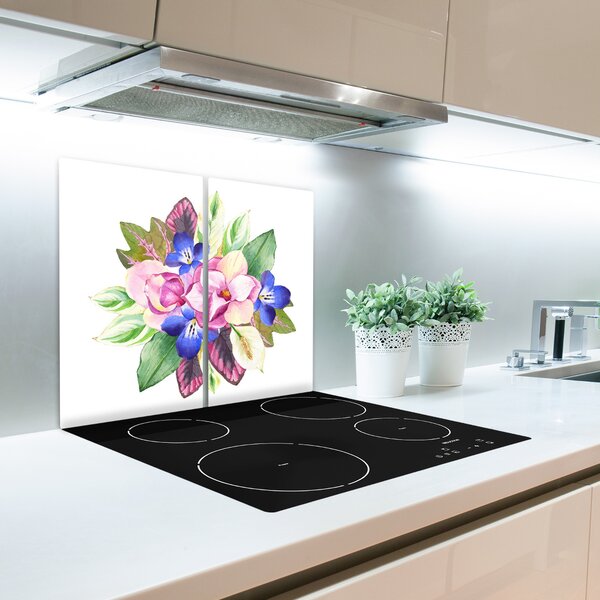 Tagliere in vetro temperato Mazzo di fiori 60x52 cm