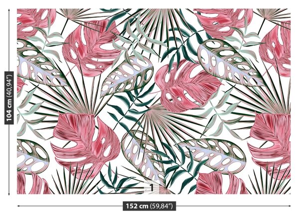 Carta da parati Foglie tropicali 104x70 cm