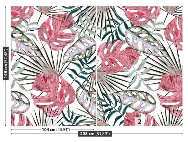 Carta da parati Foglie tropicali 104x70 cm