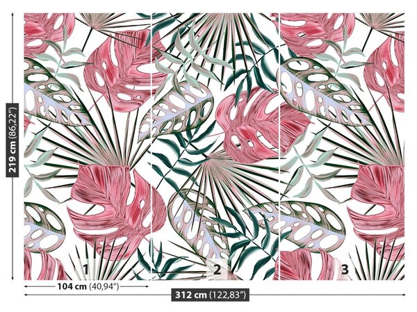 Carta da parati Foglie tropicali 104x70 cm