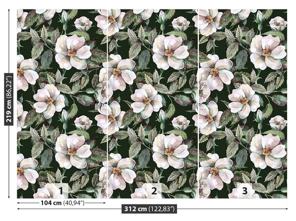 Carta da parati Rose selvagge 104x70 cm